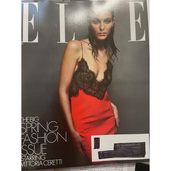 ELLE Magazine March 2024 Vittoria Ceretti High Fashion Celebrity Style Lookbook - Picture 1 of 2